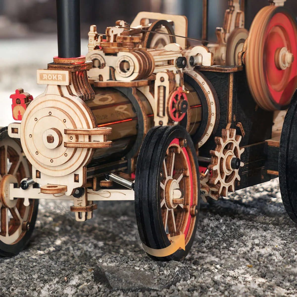 Steam Engine Mechanical 3D Wooden Puzzle - Toys Quiz