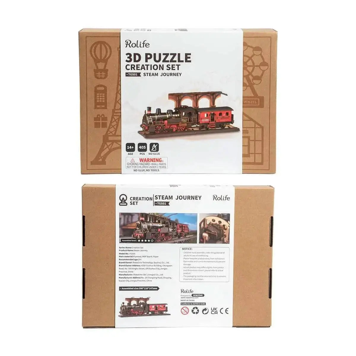 Steam Journey 3D Wooden Puzzle - Toys Quiz