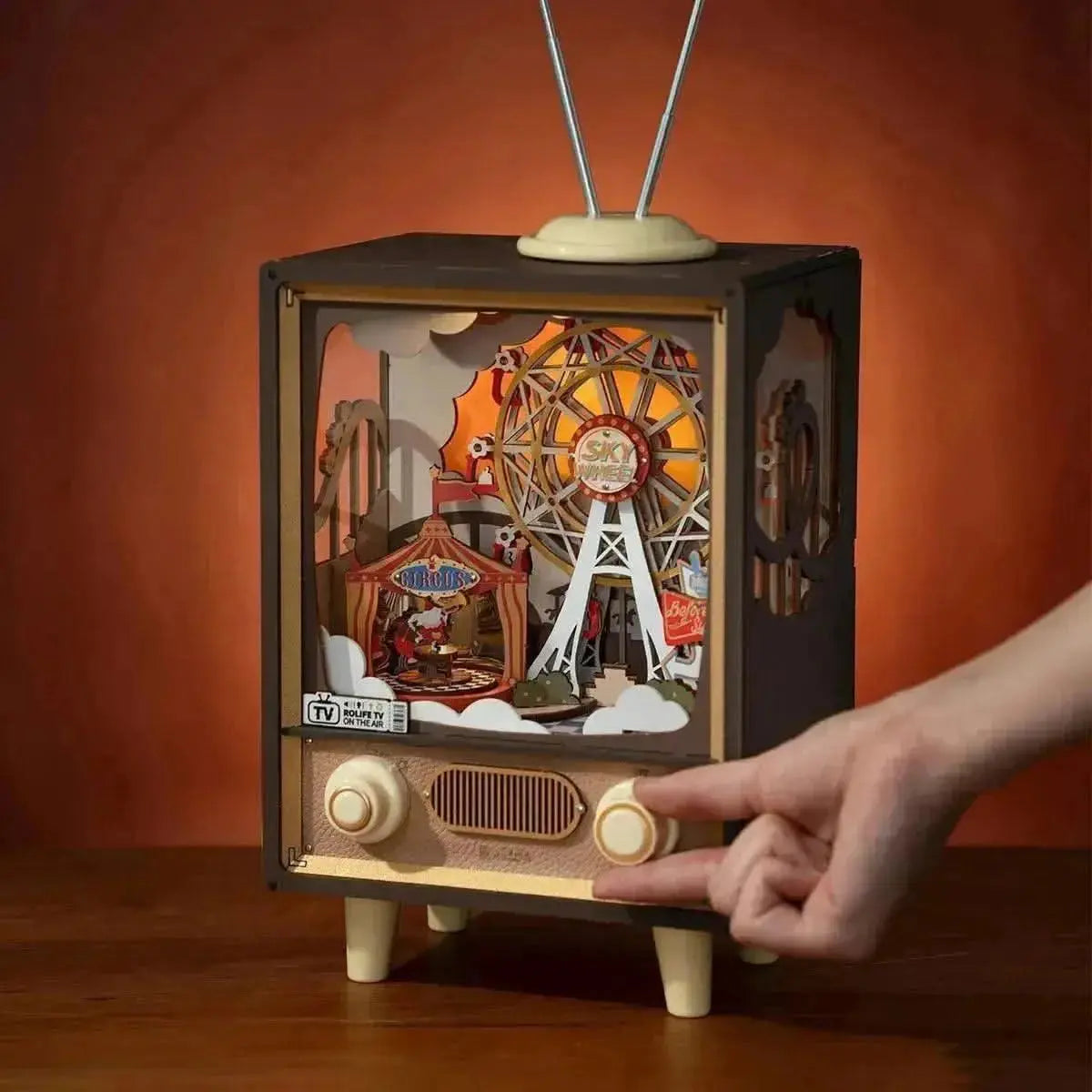 Sunset Carnival DIY Music Box 3D Wooden Puzzle - Toys Quiz