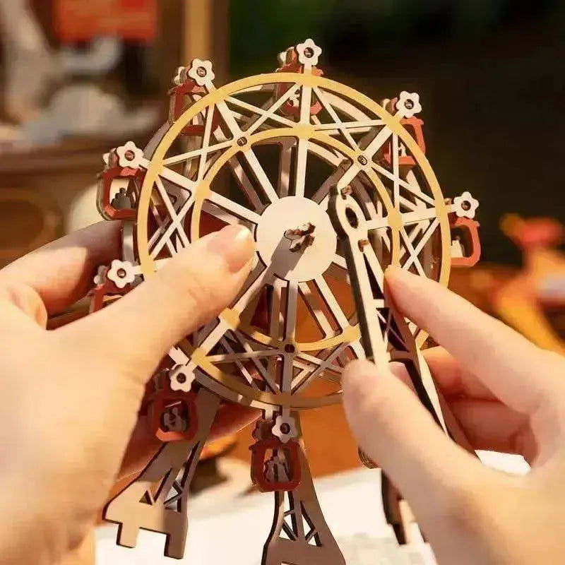 Sunset Carnival DIY Music Box 3D Wooden Puzzle - Toys Quiz