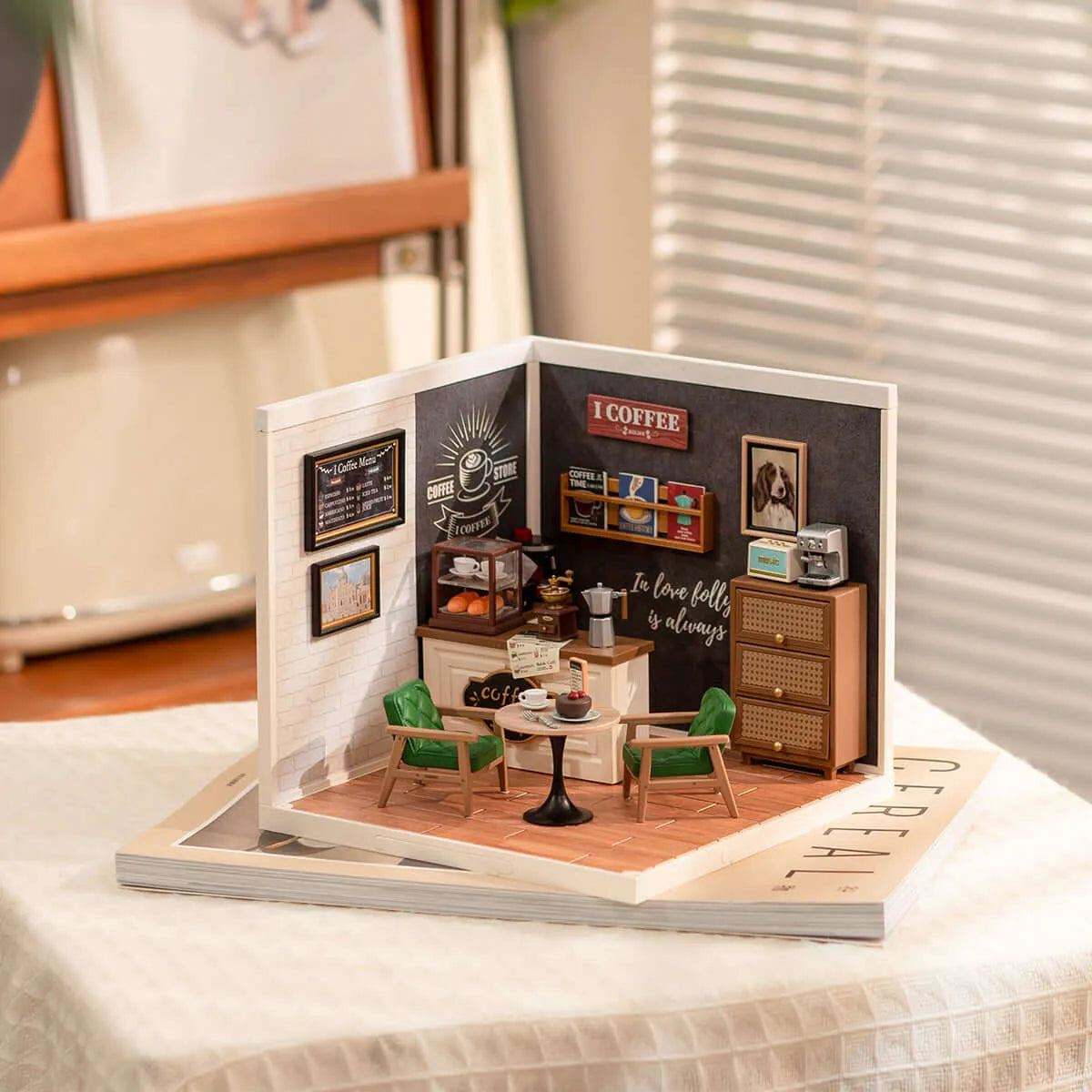 Super Creator Daily Inspiration Cafe Plastic DIY Miniature House Kit - Toys Quiz