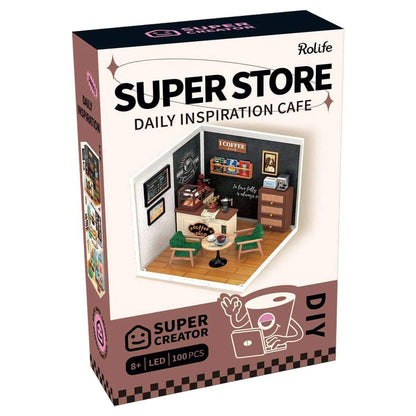 Super Creator Daily Inspiration Cafe Plastic DIY Miniature House Kit - Toys Quiz