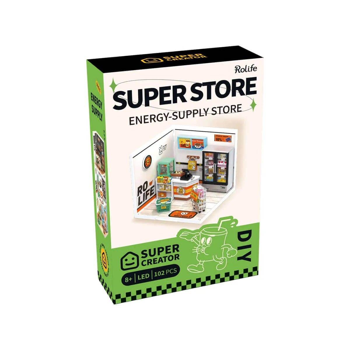 Super Creator Energy Supply Store Plastic DIY Miniature House Kit - Toys Quiz