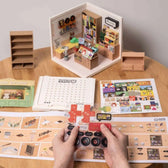 Super Creator Fascinující knihkupectví Plastové DIY Miniature House Kit - Toys Quiz
