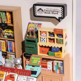 Super Creator Fascinující knihkupectví Plastové DIY Miniature House Kit - Toys Quiz