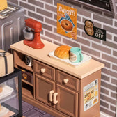 Super Creator Golden Wheat Pekařství Plastové DIY Miniature House Kit - Toys Quiz