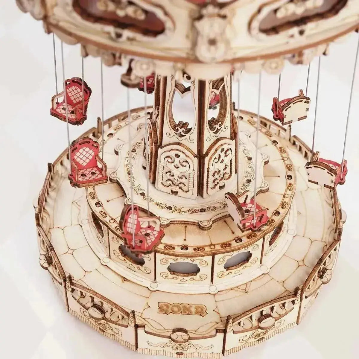 Swing Ride DIY Music Box 3D Wooden Puzzle - Toys Quiz