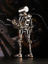 Terminator M 3D metal puzzle model with LED light and poseable parts
