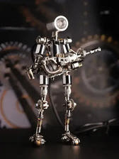Terminator M 3D metal puzzle model with LED light and poseable parts
