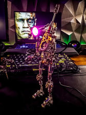 Terminator M 3D metal puzzle model with LED light and poseable parts