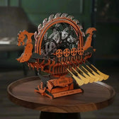 Sestavené Viking Dragon Ship Mechanické Puzzle s podrobnými rytinami - Toys Quiz