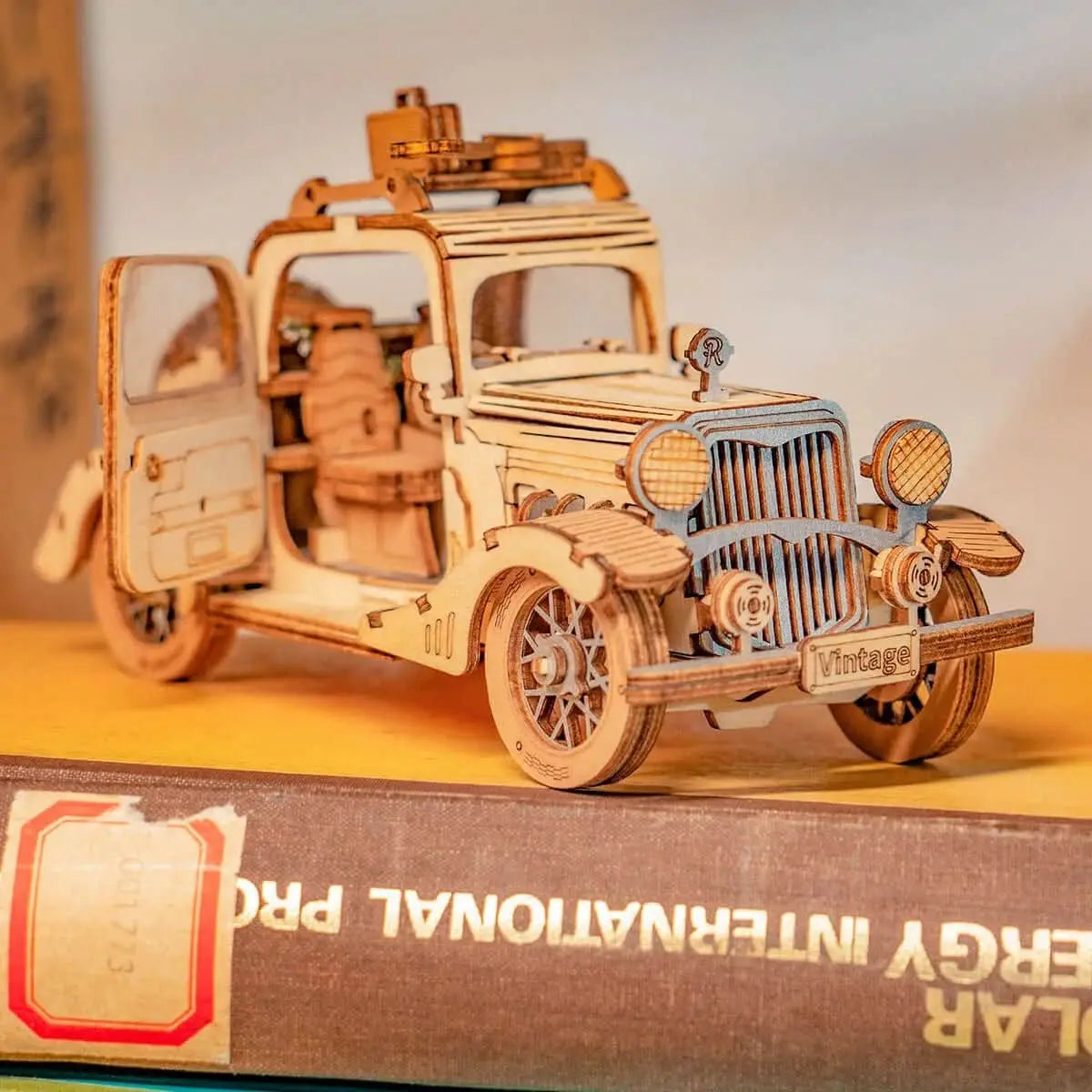 Vintage Car 3D Wooden Puzzle - Toys Quiz