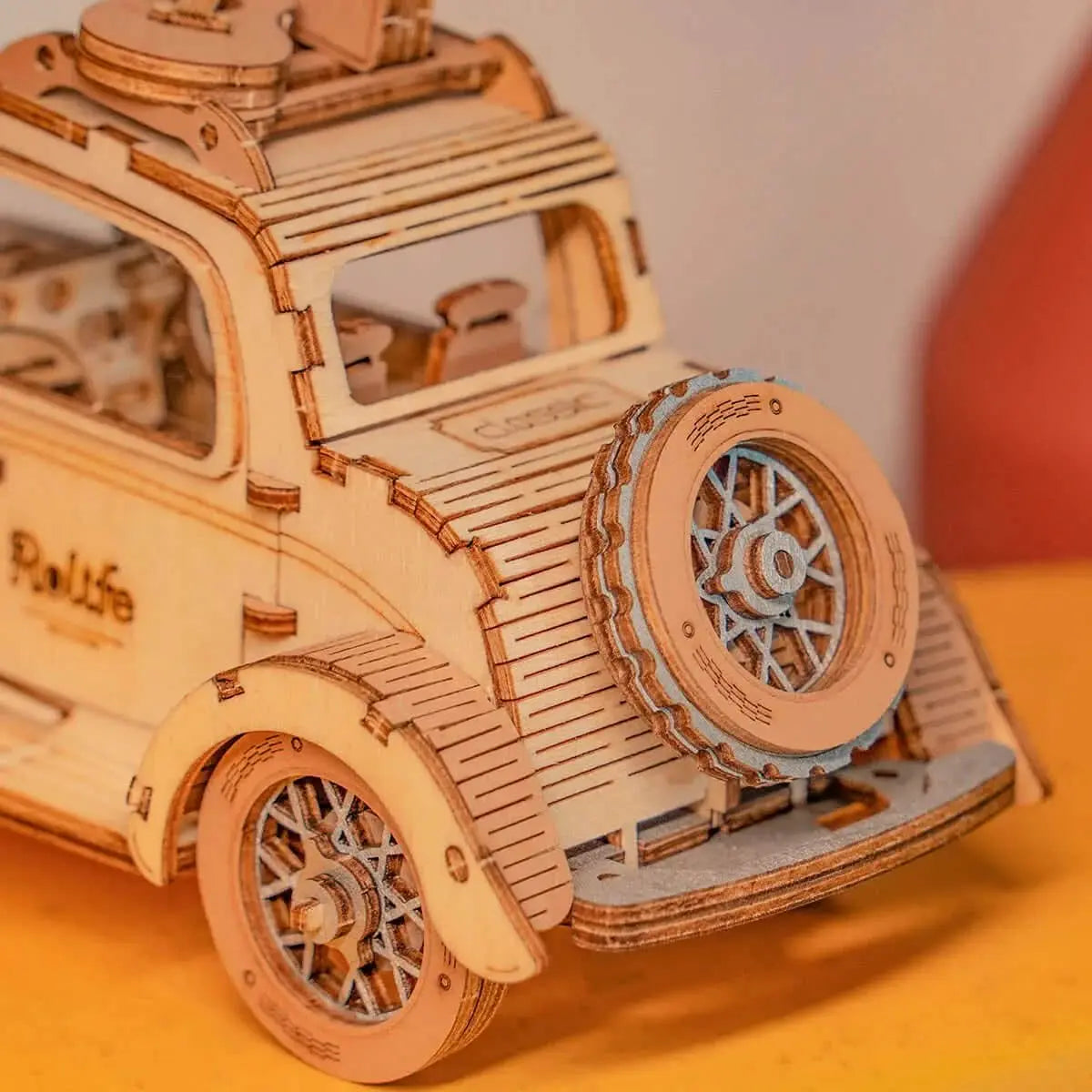 Vintage Car 3D Wooden Puzzle - Toys Quiz