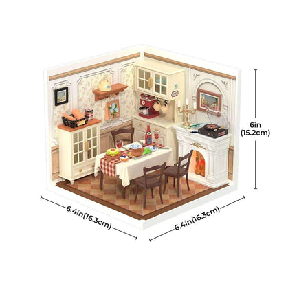 DIY Miniature House Kit featuring tiny tables, chairs, and dining essentials - Toys Quiz