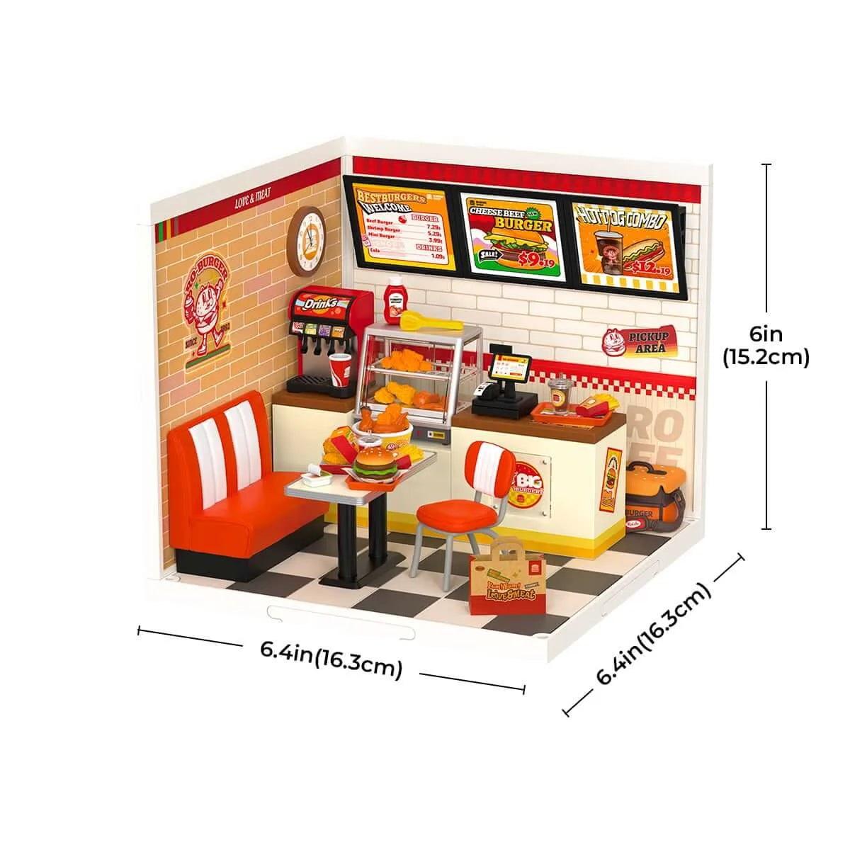 Yum Yum Burgers DIY Plastic Miniature House - Toys Quiz