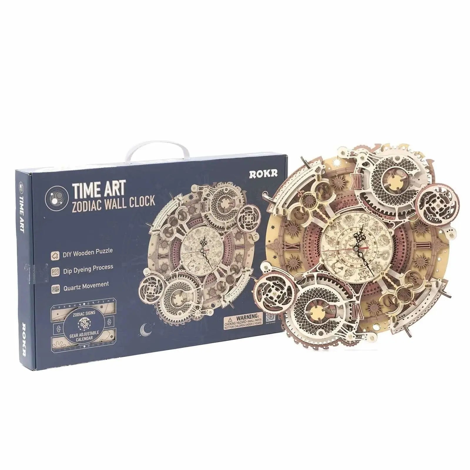 Zodiac Wall Clock Mechanical Time Art Engine - Toys Quiz